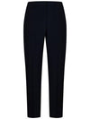 Women's Leaf Crepe Cigarette Straight Pants Black - ALEXANDER MCQUEEN - BALAAN 2