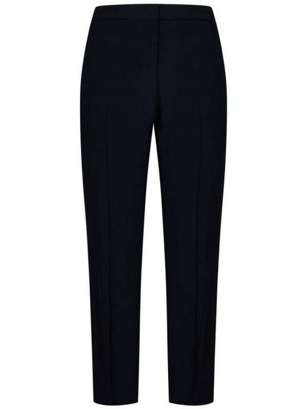 Women's Leaf Crepe Cigarette Straight Pants Black - ALEXANDER MCQUEEN - BALAAN 2