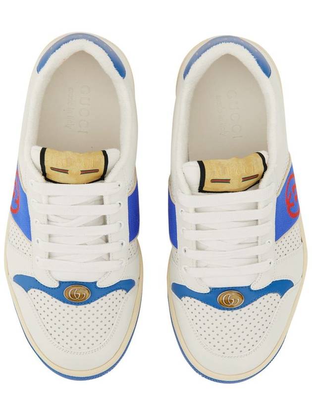 Screener Interlocking G Low Top Sneakers Blue White - GUCCI - BALAAN 7