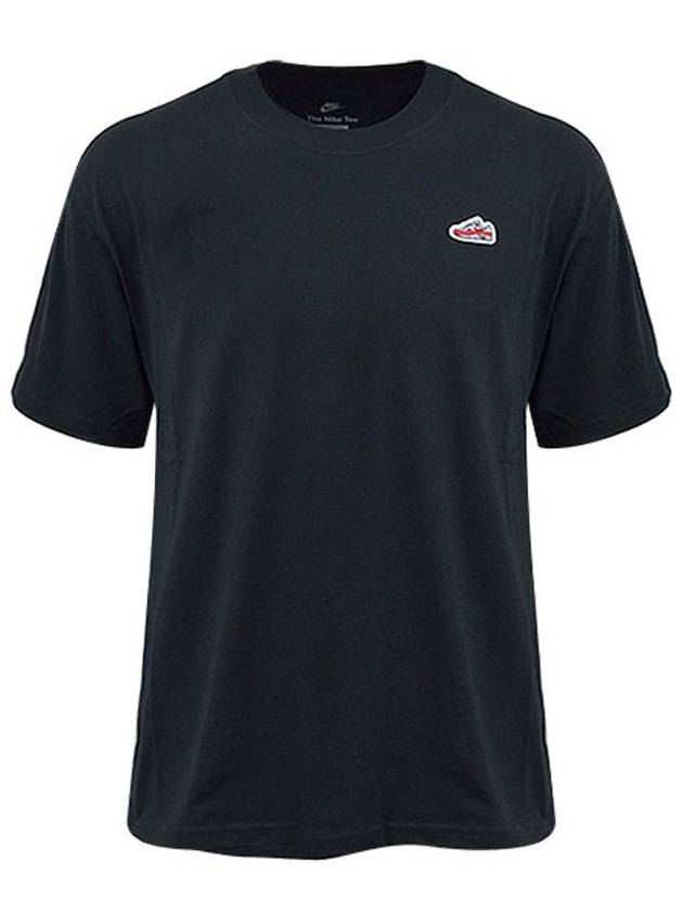 Max 90 Logo Short Sleeve T-Shirt Black - NIKE - BALAAN 1