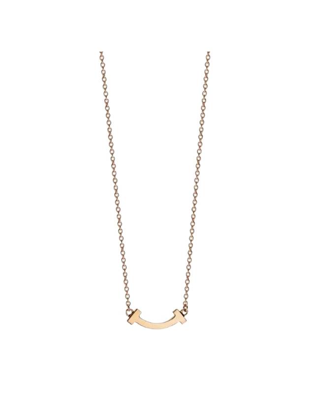 Smile Pendant Micro Necklace Rose Gold - TIFFANY & CO. - BALAAN 1