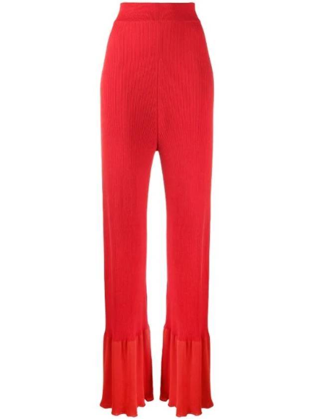 Women's Knit Flare Wide Pants Red - STELLA MCCARTNEY - BALAAN 1