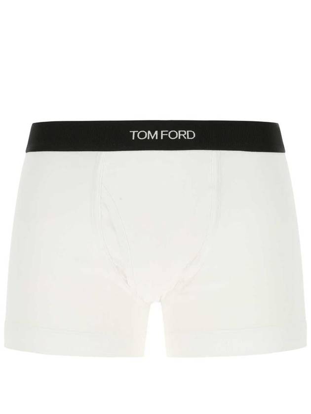 Men's Cotton Boxer Briefs White 2 Pack - TOM FORD - BALAAN 2