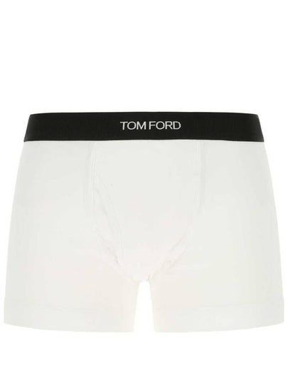 Men's Cotton Boxer Briefs White 2 Pack - TOM FORD - BALAAN 2