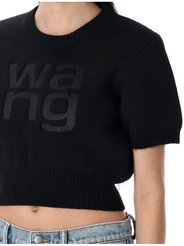 T By Alexander Wang Debossed Stacked Logo Sweater - ALEXANDER WANG - BALAAN 3