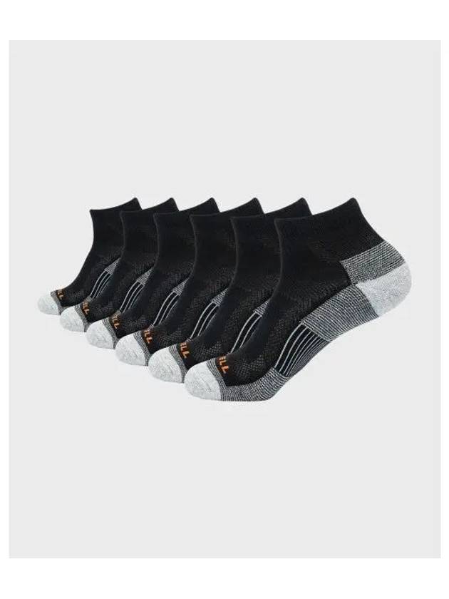 6 Pack Recycled Cushioned Medium Socks BLACK - MERRELL - BALAAN 1