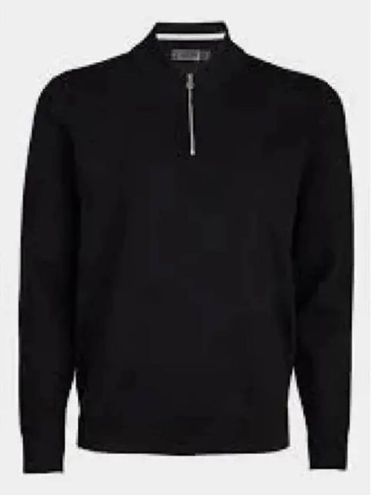 Golf PLAITED MERINO WOOL QUARTER ZIP SWEATER G4MF23S200 ONYX Men's Merino Wool Quarter Zip Sweater - G/FORE - BALAAN 2