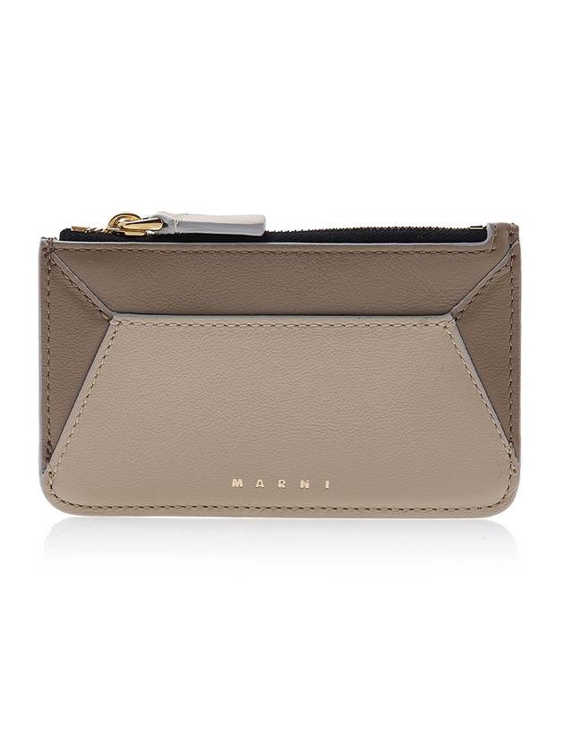 Color Block Zipper Card Wallet Oldlace - MARNI - BALAAN 2