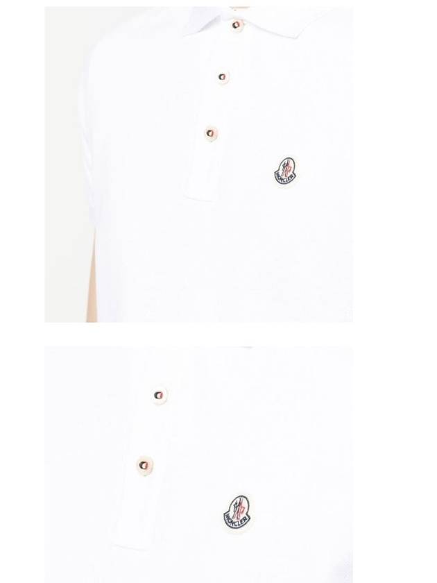 Logo Patch Polo Shirt White - MONCLER - BALAAN 6