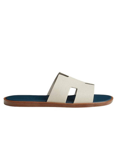 Hermes Izmir Sandal Epsom Blanc De Paris Bleu Celeste - HERMES - BALAAN 1