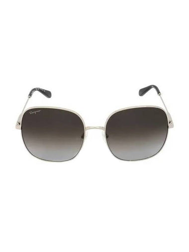 Eyewear Square Metal Sunglasses Grey - SALVATORE FERRAGAMO - BALAAN 1