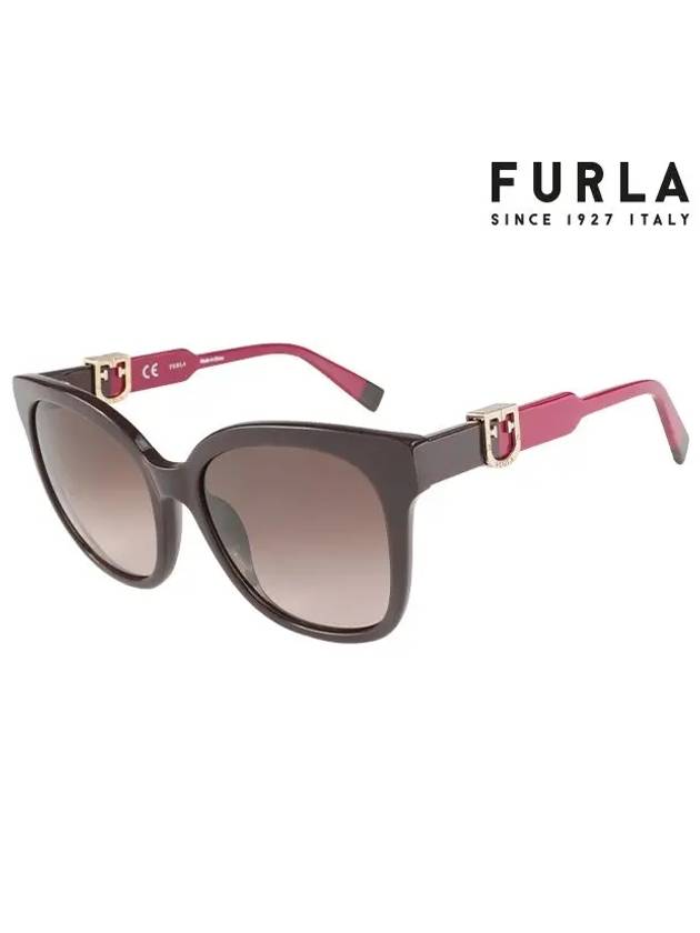 Sunglasses SFU338 09HB Square Acetate Women's - FURLA - BALAAN 2