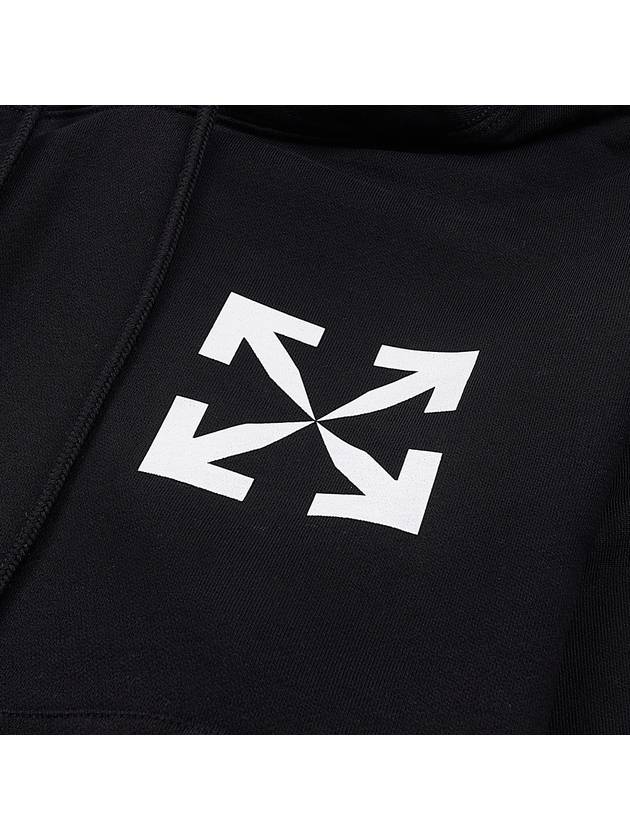 Arrow Logo Print Hoodie Black - OFF WHITE - BALAAN 5