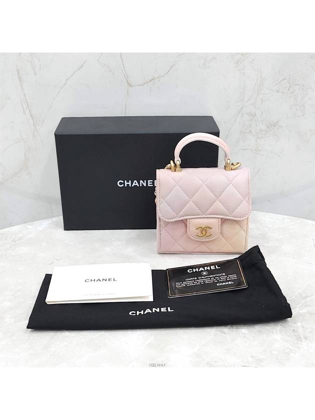 Lux You New product Top handle chain mini bag gradient pink lambskin - CHANEL - BALAAN 7