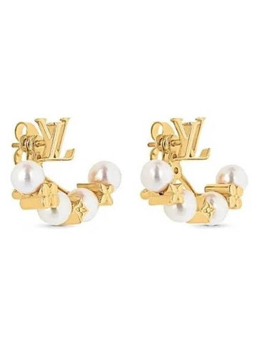 Minigram Pearl Earrings Gold - LOUIS VUITTON - BALAAN 1