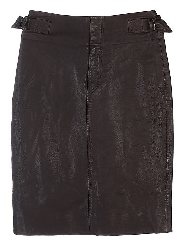 Leather midi skirt JU1437 22A003E 67DK - ISABEL MARANT - BALAAN 1