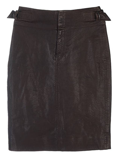 Leather midi skirt JU1437 22A003E 67DK - ISABEL MARANT - BALAAN 1