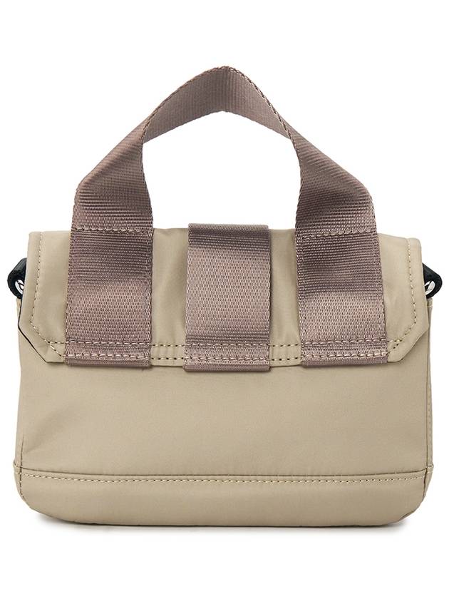 Recycled Tech Satchel Mini Cross Bag Oyster Grey - GANNI - BALAAN 4