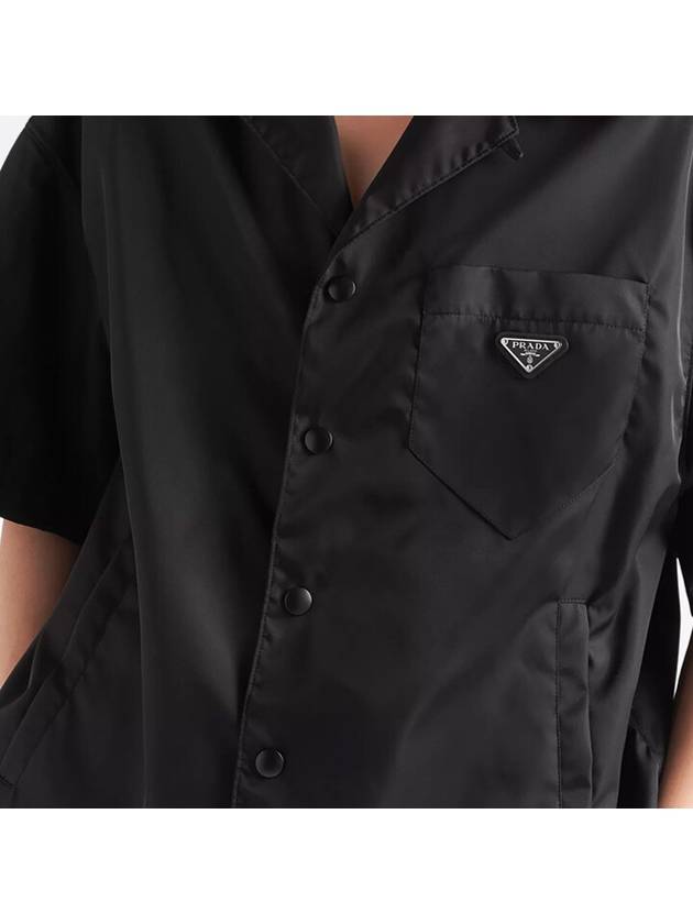 Re-Nylon Short Sleeve Shirt Black - PRADA - BALAAN 5