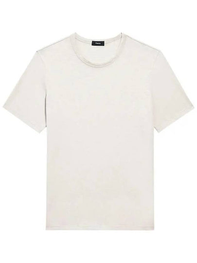 Men's Essential Cosmos Short Sleeve T-Shirt Beige - THEORY - BALAAN 2