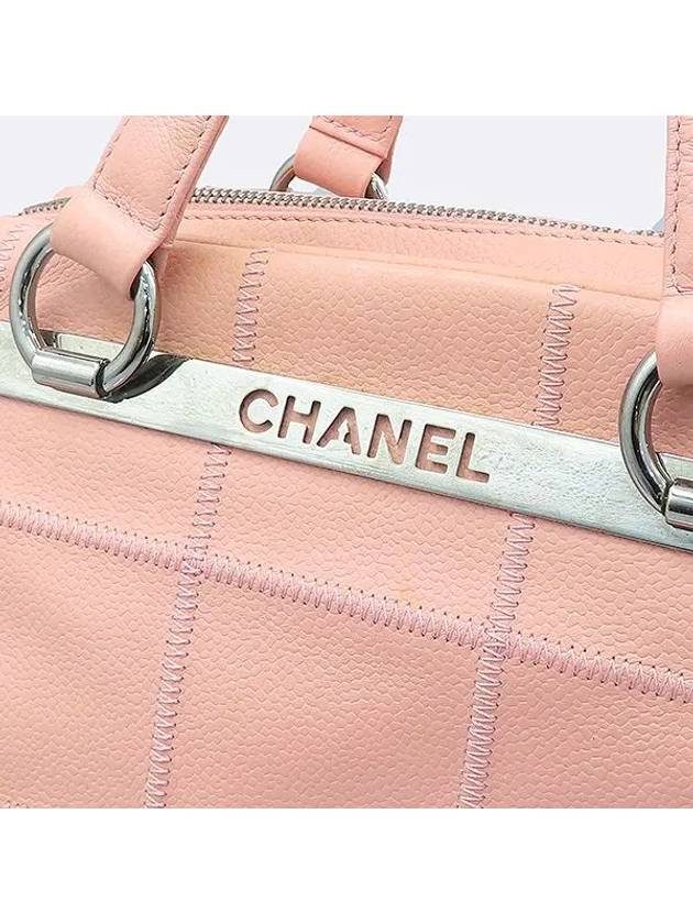 A26135 Pink color caviar silver square shopping shoulder bag - CHANEL - BALAAN 3