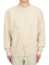 Le Cardigan Pau Asymmetric Cardigan Beige - JACQUEMUS - BALAAN 2