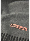 Wool Fringe Scarf Grey Melange - ACNE STUDIOS - BALAAN 5