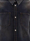 Oversized Denim Long Sleeve Shirt Dark Blue - ACNE STUDIOS - BALAAN 4