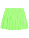 C23MSK012W Ice Mesh Pleated Skirt Lime - CHUCUCHU - BALAAN 1