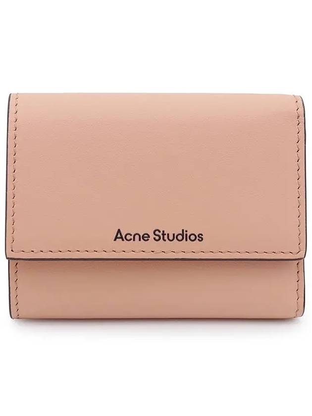 Logo Embossed Leather Half Wallet Pink - ACNE STUDIOS - BALAAN 3