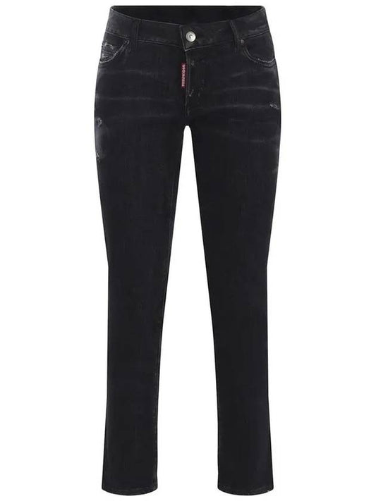 Denim Straight Pants S75LB0856 S30503900 BLACK - DSQUARED2 - BALAAN 2