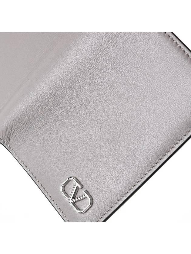 V Logo Half Wallet Grey - VALENTINO - BALAAN 6