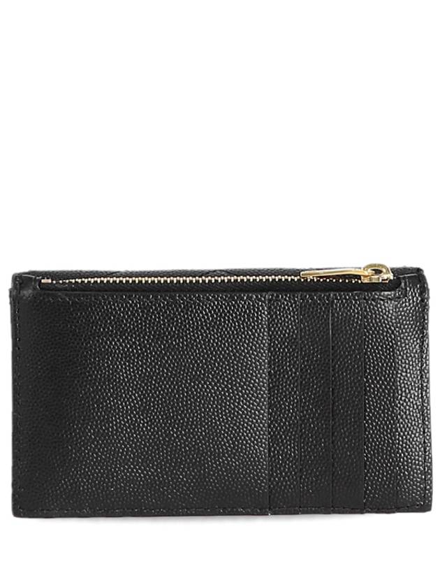 Cassandre Matelasse Fragments Flap Card Case In Grain de Poudre Embossed Leather Black - SAINT LAURENT - BALAAN 3