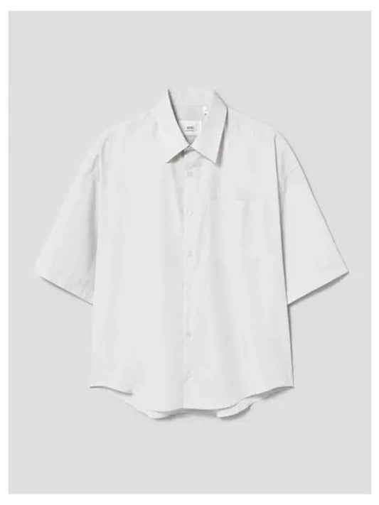Men s boxy loose fit shirt blouse southern white domestic product - AMI - BALAAN 1