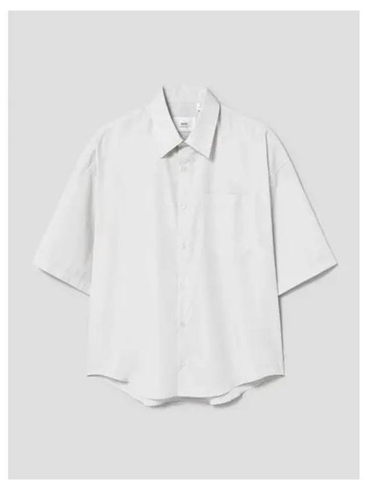 Men s boxy loose fit shirt blouse southern white domestic product GM0024040146994 - AMI - BALAAN 1