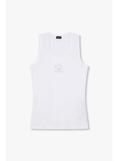 UNDERWEAR Women s Dot Logo Lounge Tank Top White - EMPORIO ARMANI - BALAAN 1