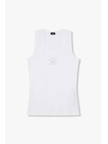 UNDERWEAR Women s Dot Logo Lounge Tank Top White - EMPORIO ARMANI - BALAAN 1