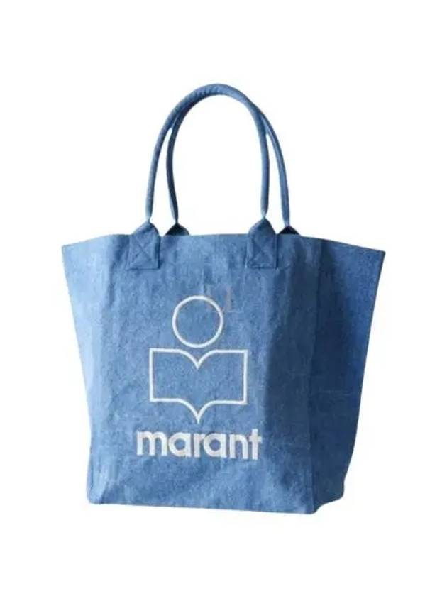 Yenky Embroidered Logo Large Shopper Tote Bag Blue - ISABEL MARANT - BALAAN 2