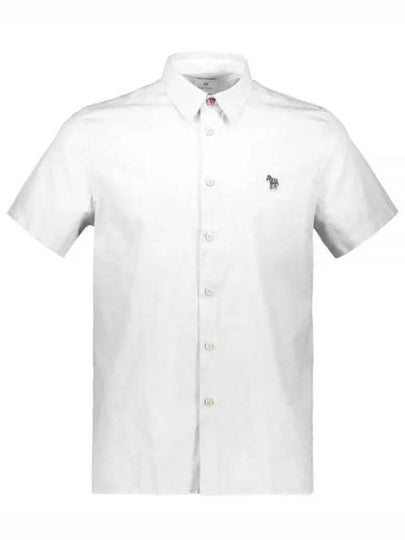 Zebra Patch Casual Fit Short Sleeve Shirt White - PAUL SMITH - BALAAN 2