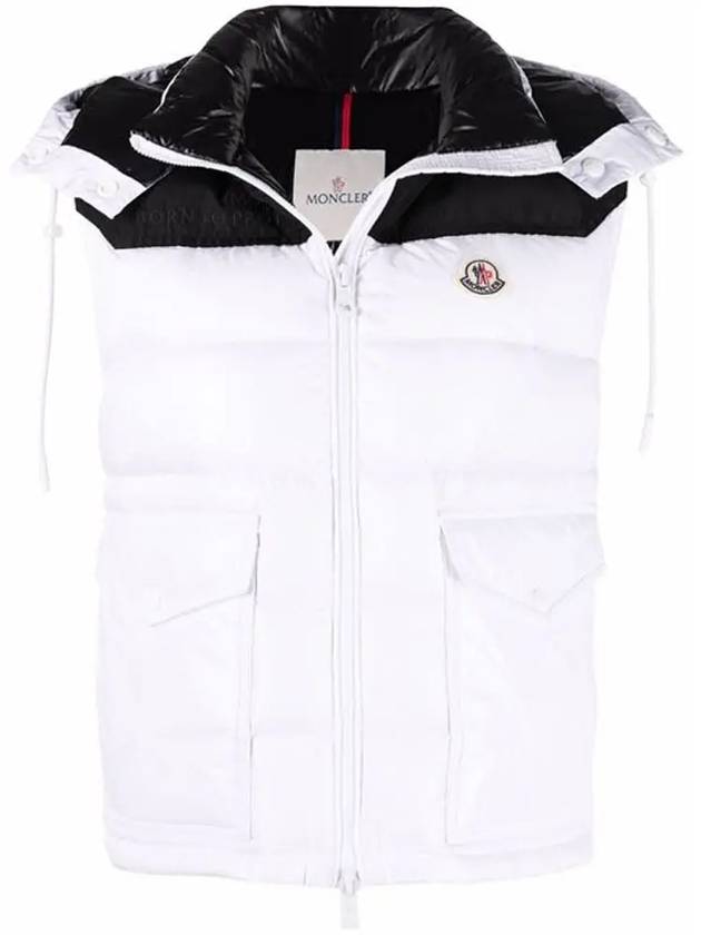 Women's Ciboure Hoodie Padded Vest White - MONCLER - BALAAN 3