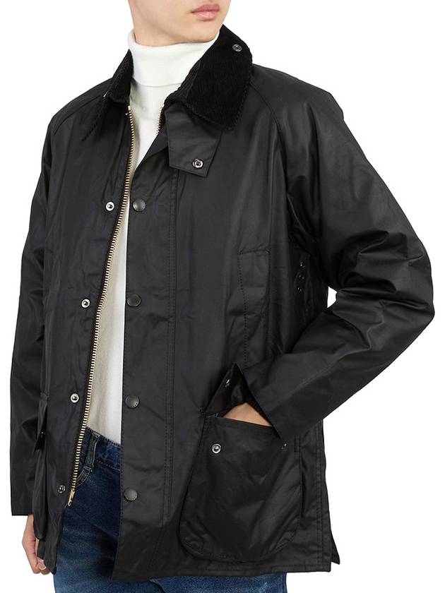 Bedale Wax Half Lined Jacket Black - BARBOUR - BALAAN 8