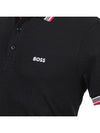 Paddy Cotton Short Sleeve Polo Shirt Black - HUGO BOSS - BALAAN 3