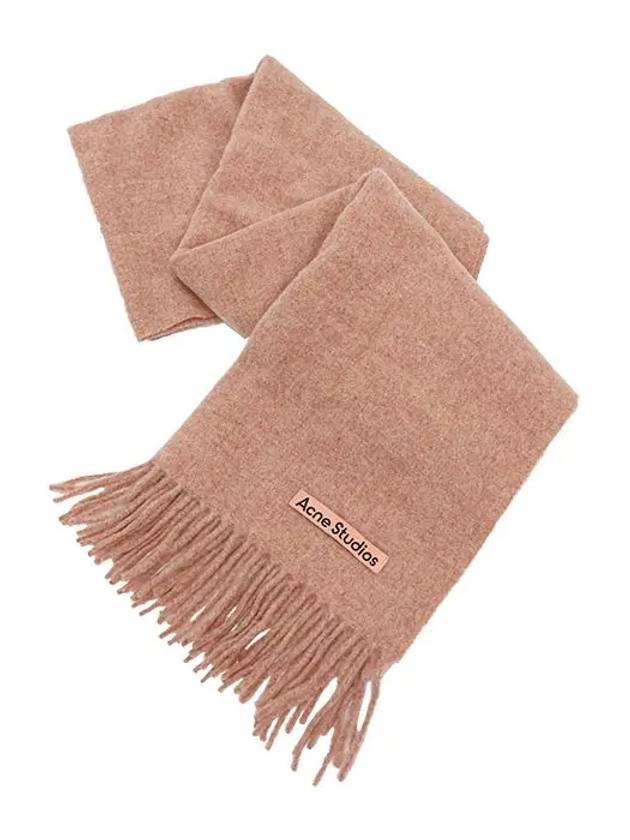 Wool Fringe Scarf Rose Melange - ACNE STUDIOS - BALAAN 6