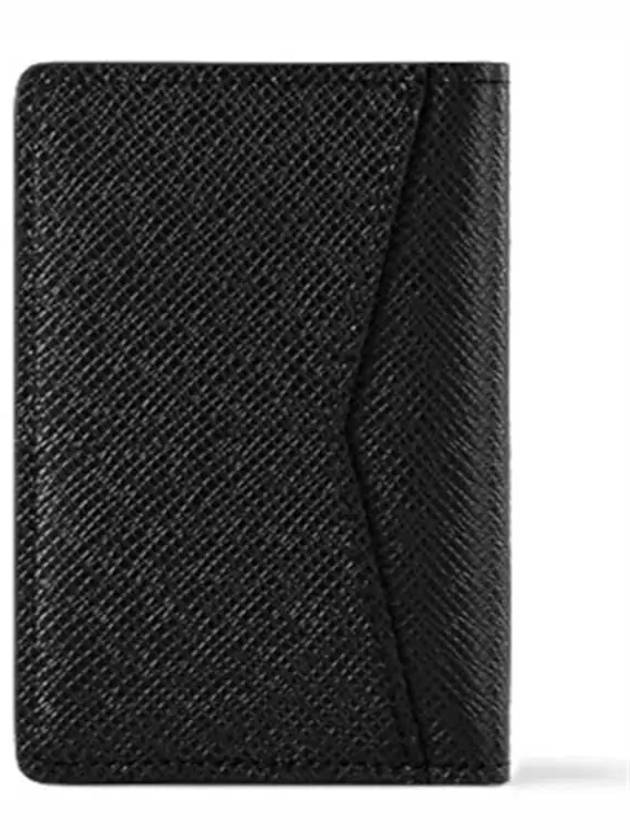 Pocket Organizer Taiga Leather Card Wallet Black - LOUIS VUITTON - BALAAN 7