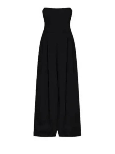 Strapless Wide Leg Jumpsuit Black - BOTTEGA VENETA - BALAAN 2