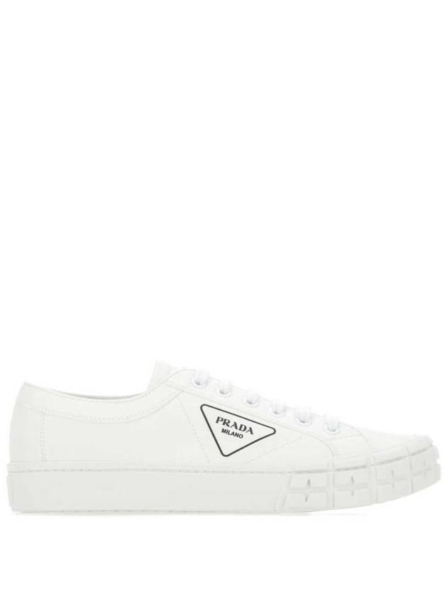 Men's Gabardine Fabric Low Top Sneakers White - PRADA - BALAAN 2