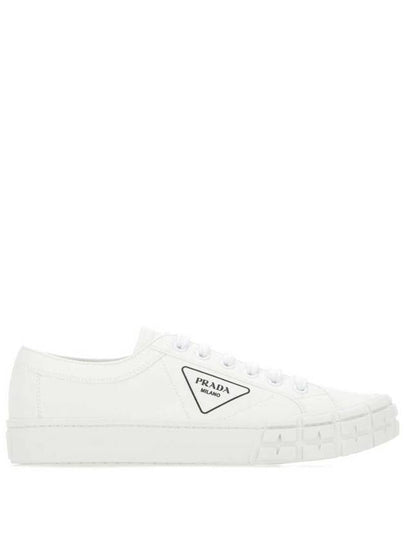 Men's Gabardine Fabric Low Top Sneakers White - PRADA - BALAAN 2