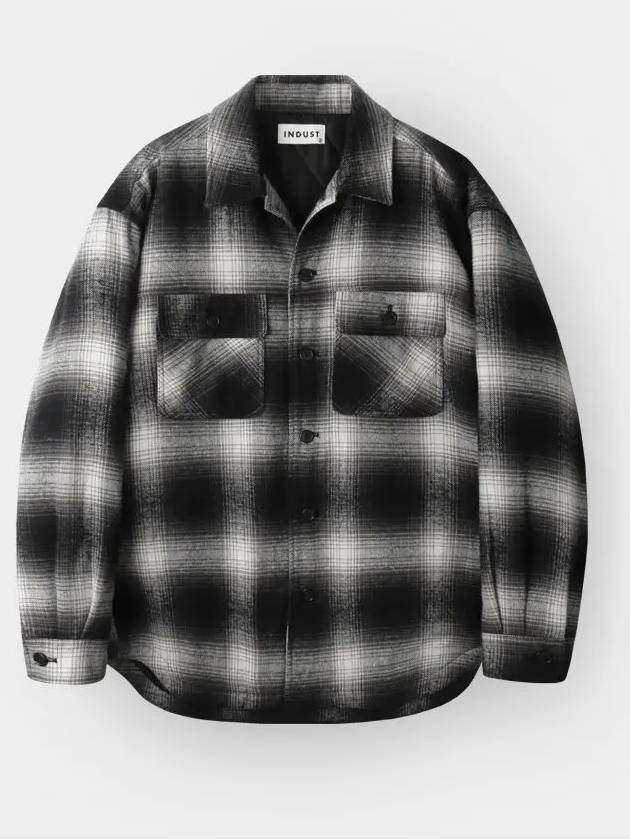 Ombre check quilted shirt jacket black - INDUST - BALAAN 7