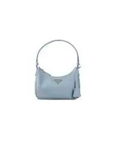 Re-Edition Saffiano Leather Mini Bag Light Blue - PRADA - BALAAN 2