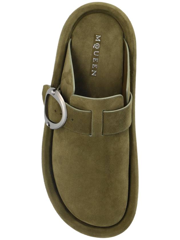 Alexander McQueen Suede Slides Arc, Men's, Green - ALEXANDER MCQUEEN - BALAAN 6